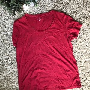 J CREW Pink Scoopneck Dyed Tee. Size Medium.
